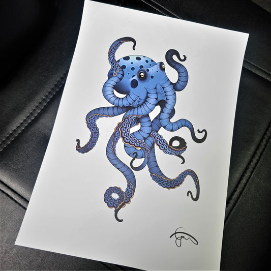 Octopus Art Print A4
